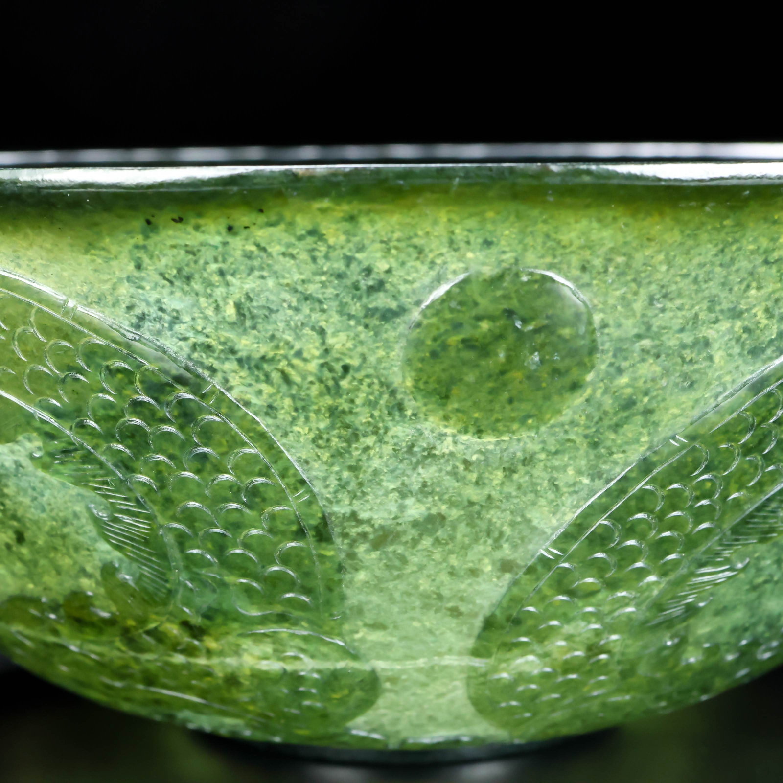 An Exquisite Jasper Dragon Pattern Bowl - 7