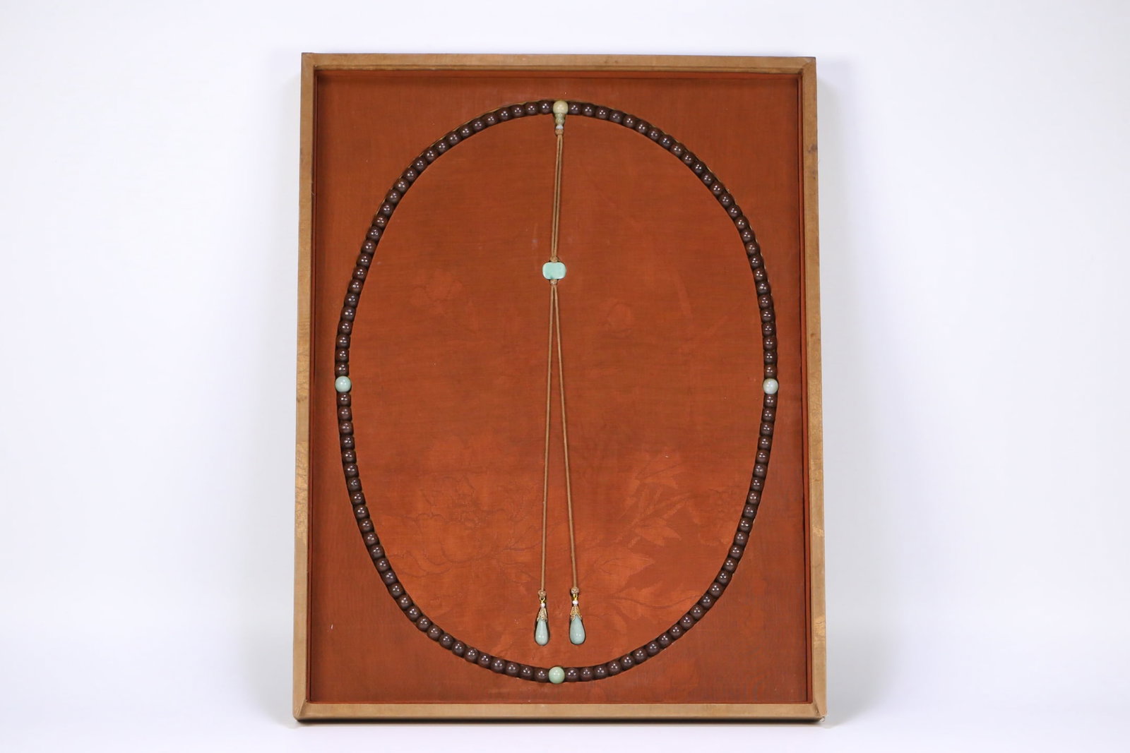 An Exquisite Eaglewood Necklace,With Jadeite: An Exquisite Eaglewood Necklace,With Jadeite,Qing