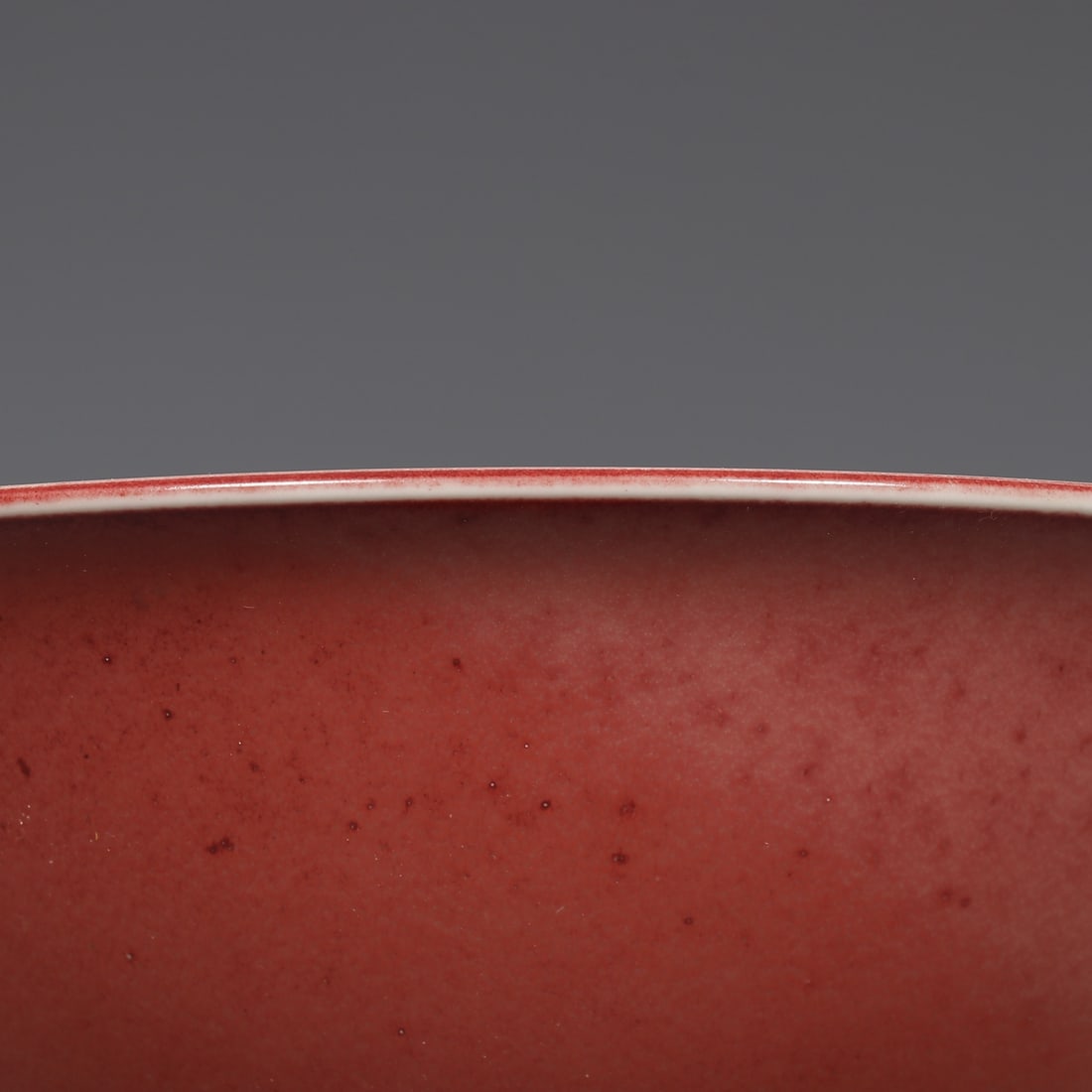 An Exquisite Ruby red-Glazed Stem Cup - 3