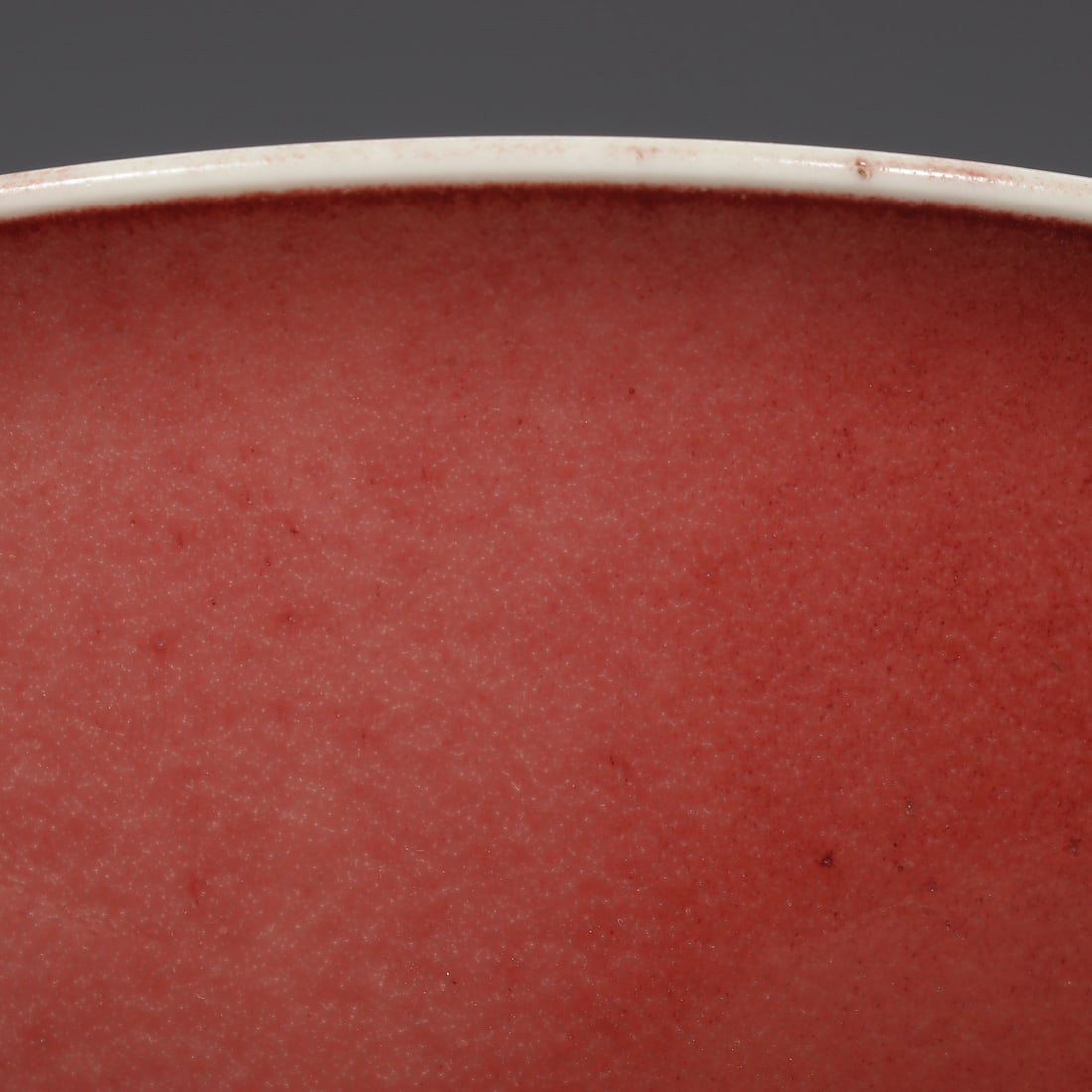 An Exquisite Ruby red-Glazed Stem Cup - 7