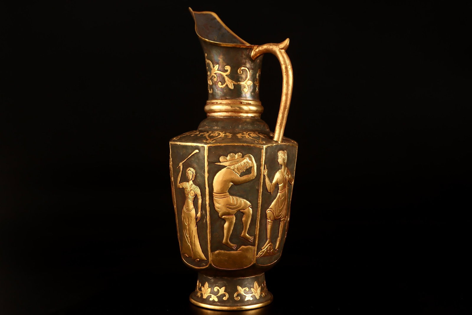 A Rare Gilt Bronze Figure Pattern Ewer - 2