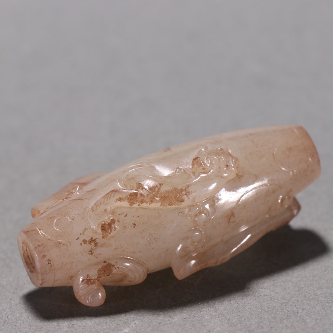 An Exquisite White Jade Chi-Dragon Pattern Pendant - 7