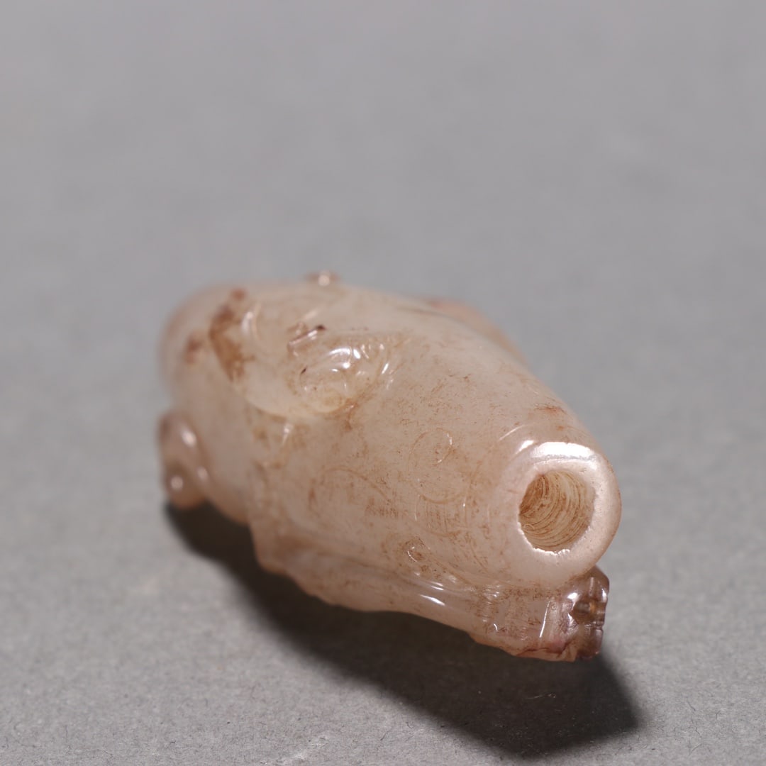 An Exquisite White Jade Chi-Dragon Pattern Pendant - 8