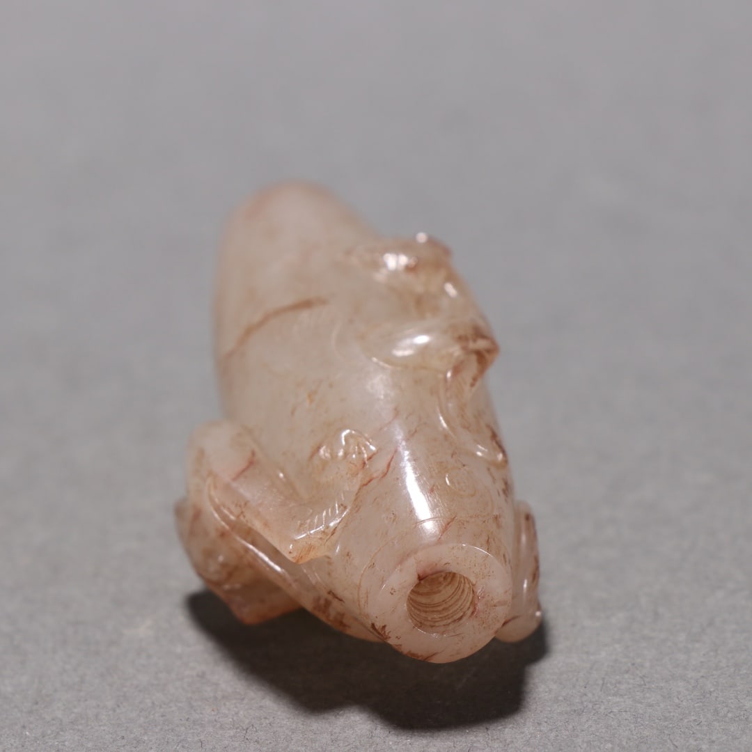 An Exquisite White Jade Chi-Dragon Pattern Pendant - 9