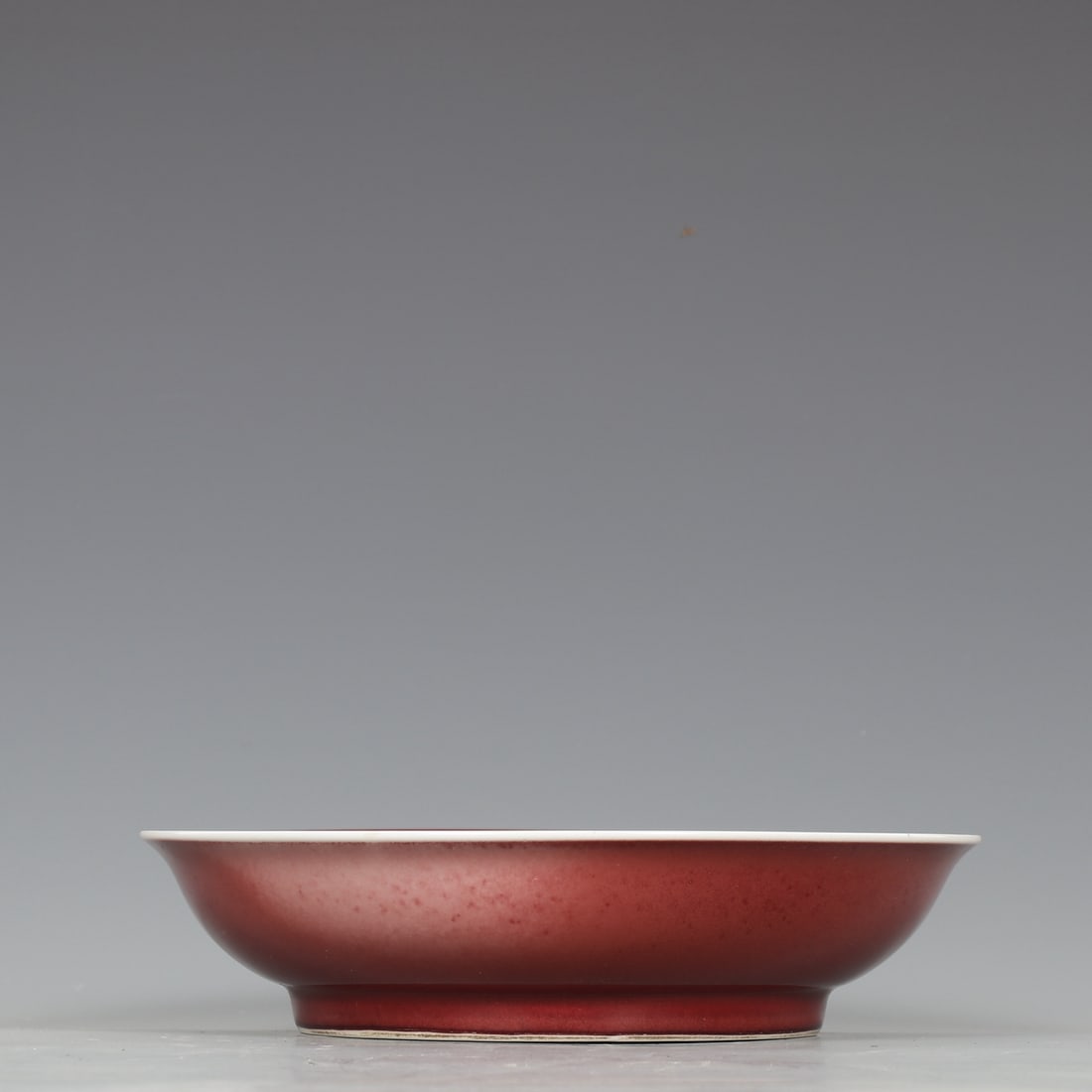 An Exquisite Ruby red-Glazed Plate - 7