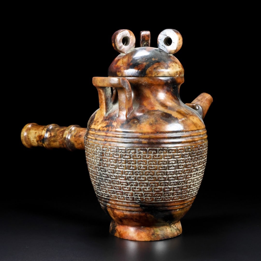 An Exquisite White Jade Ruyi Pattern Pot - 7