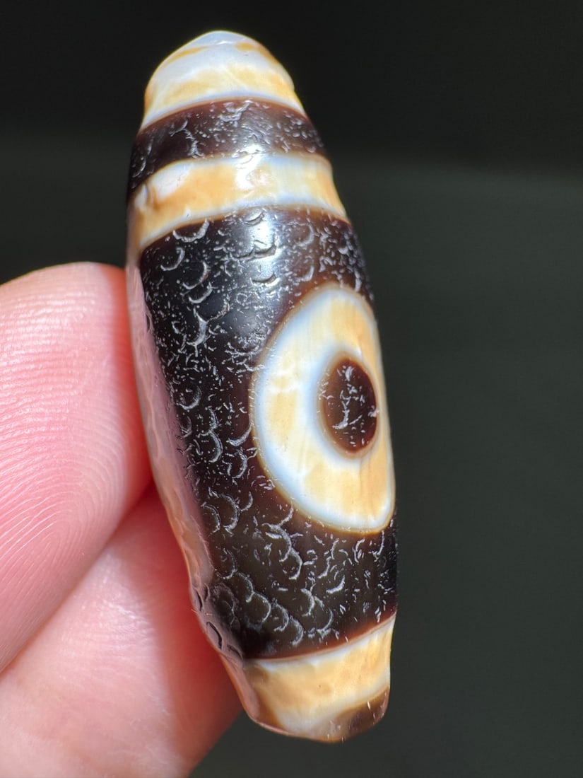 An Exquisite Two-Eye Dzi bead - 5
