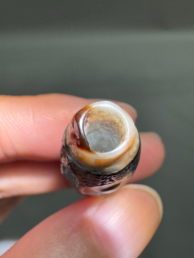 An Exquisite Two-Eye Dzi bead - 7