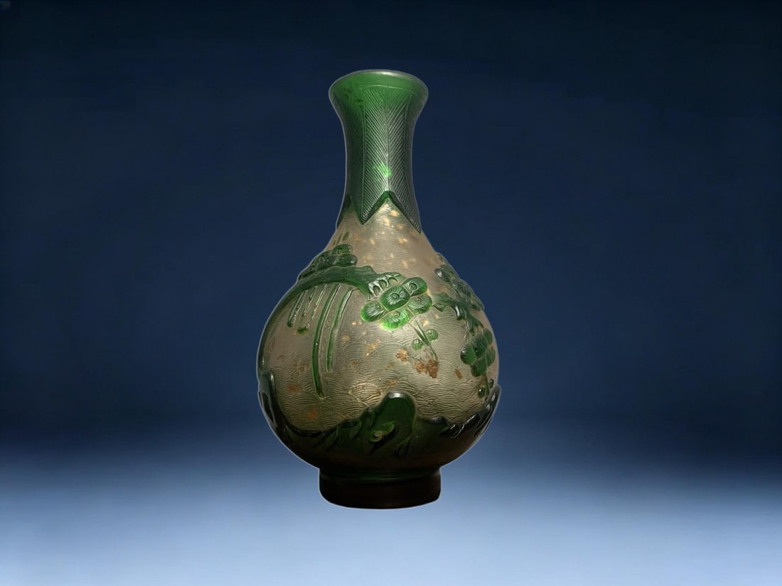 An Exquisite Colored Glaze Crane Pattern Vase - 3