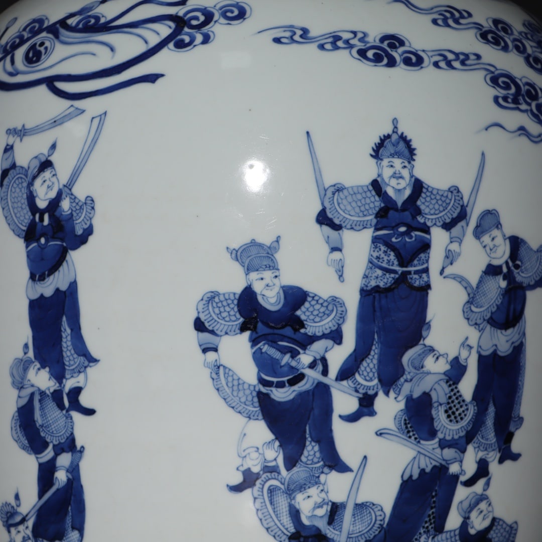 An Exquisite Blue and White Figures Pattern Jar - 3