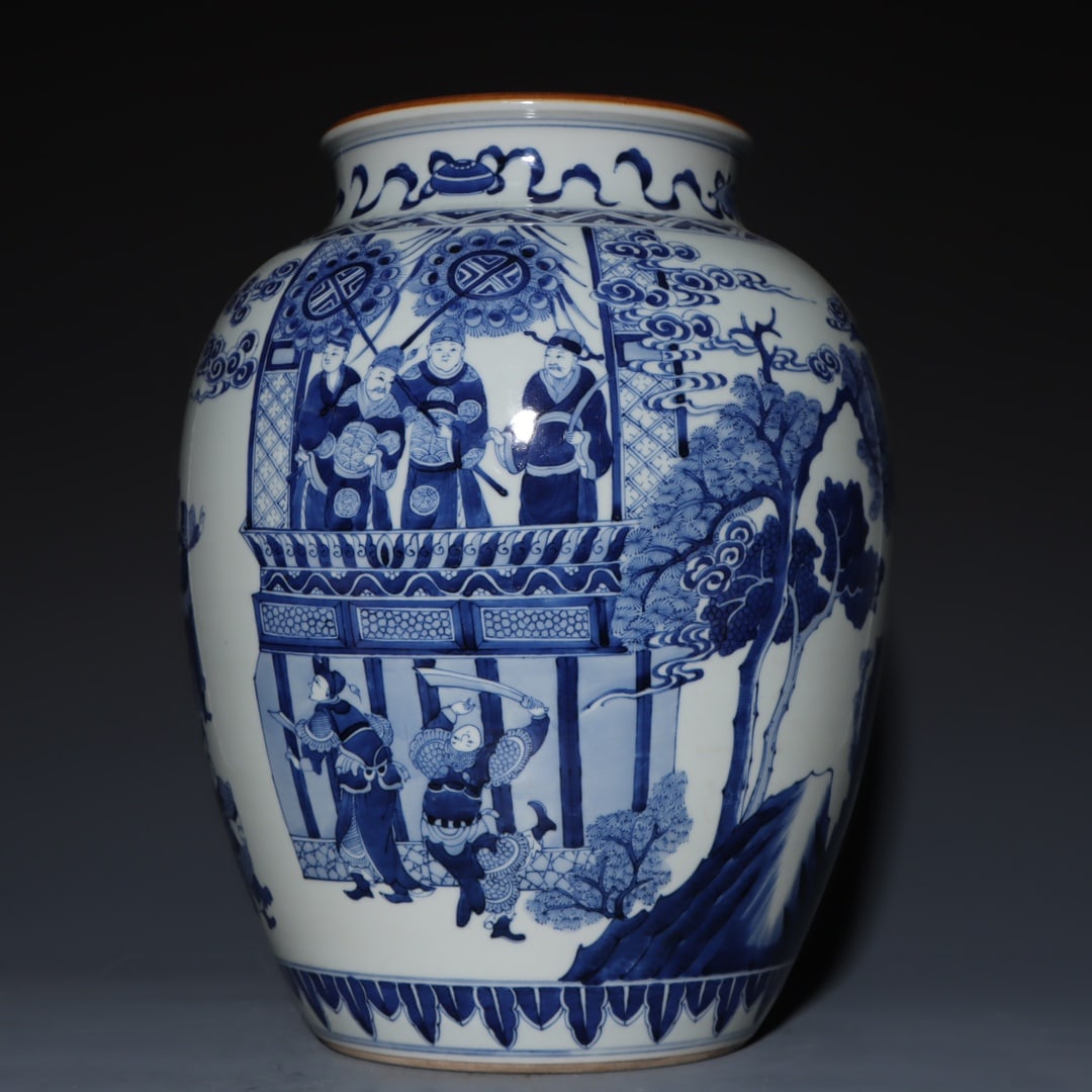 An Exquisite Blue and White Figures Pattern Jar - 7