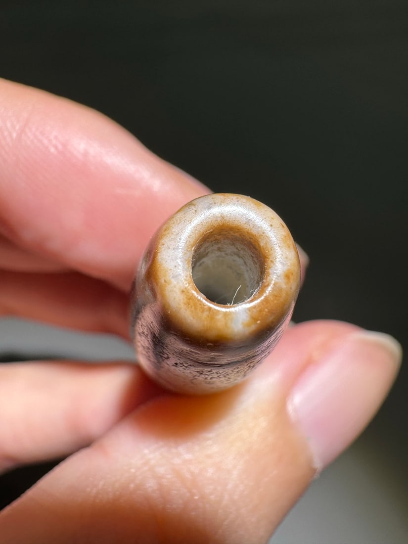 An Exquisite Lightning Five-Eye Dzi bead - 7