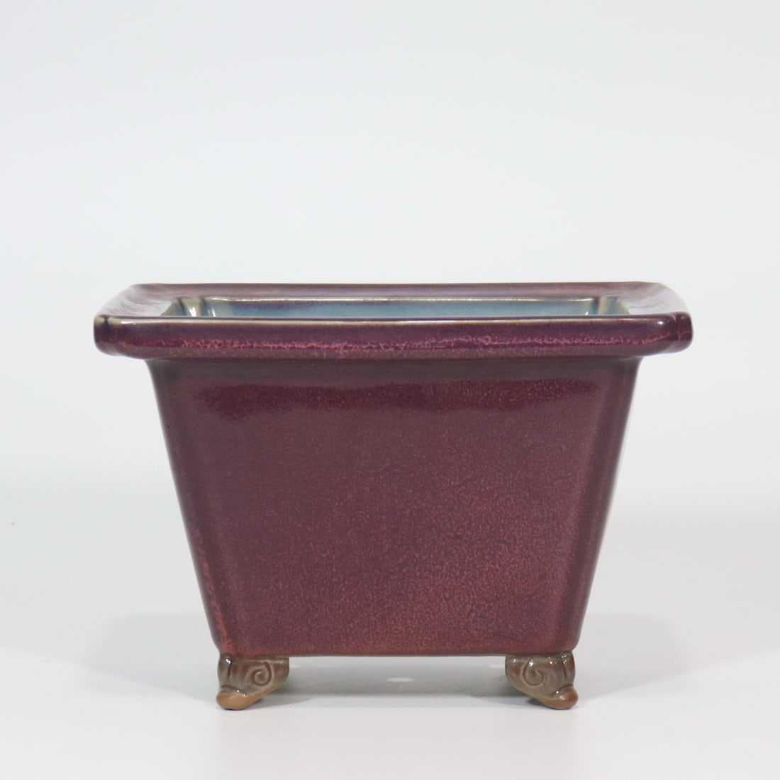 An Exquisite Purple Glazed Flower Plate - 4