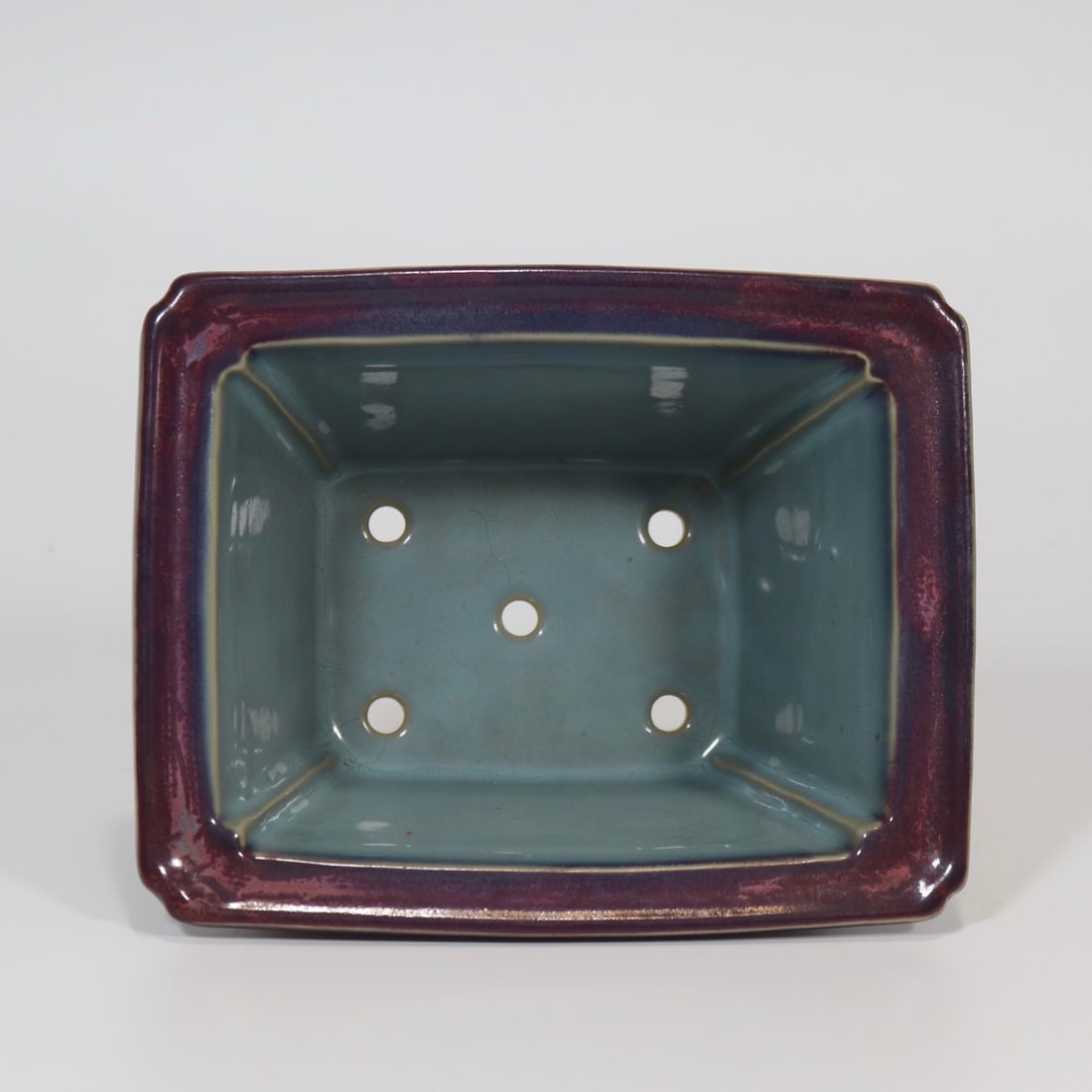 An Exquisite Purple Glazed Flower Plate - 5