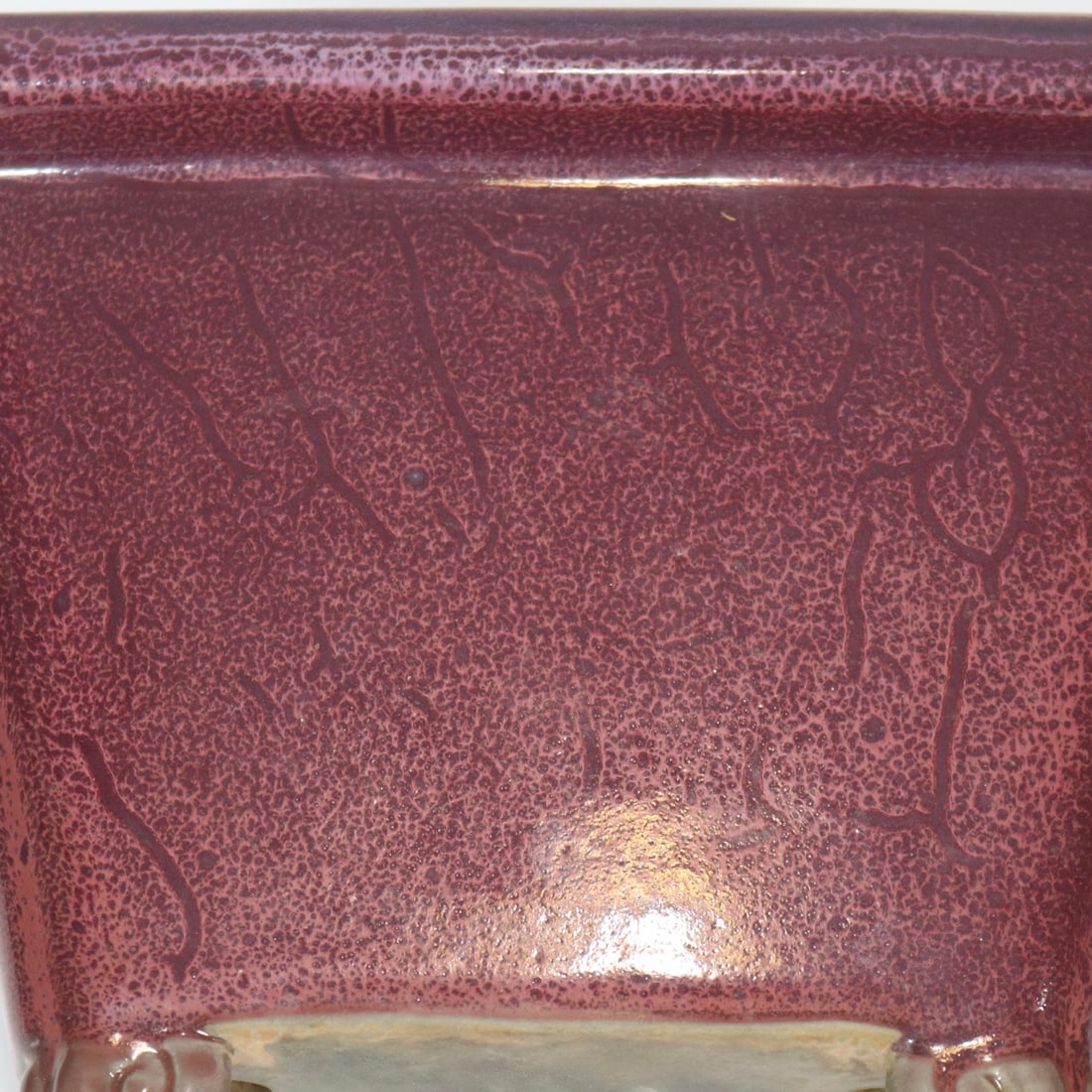An Exquisite Purple Glazed Flower Plate - 8