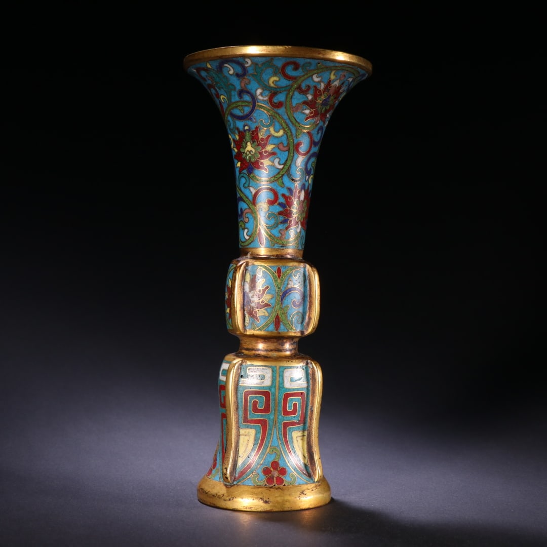 An Exquisite Cloisonne Twining Lotus Pattern Vase (1 of 9)