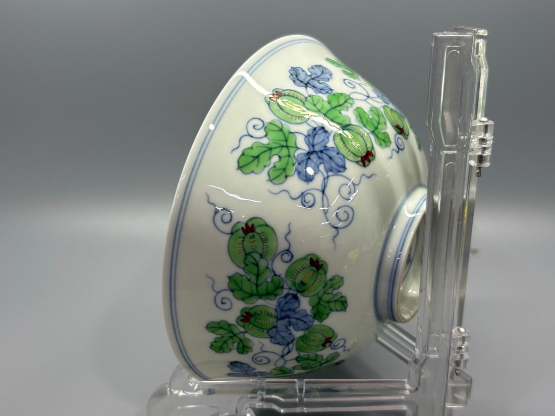 An Exquisite Doucai Watermelon Pattern Bowl - 6