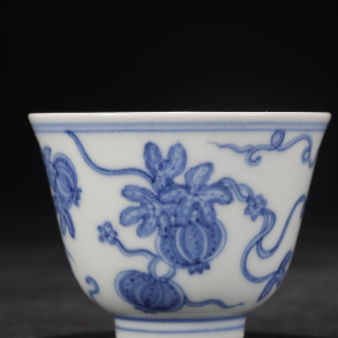 An Exquisite Blue and White Pumpkin Pattern Cup - 6