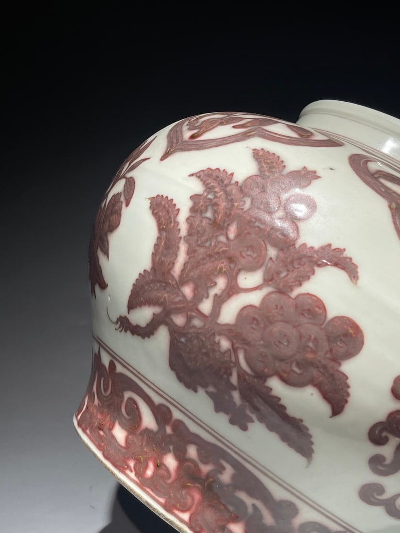 An Exquisite Underglaze-Red Melon and Fruit Pattern Jar - 7