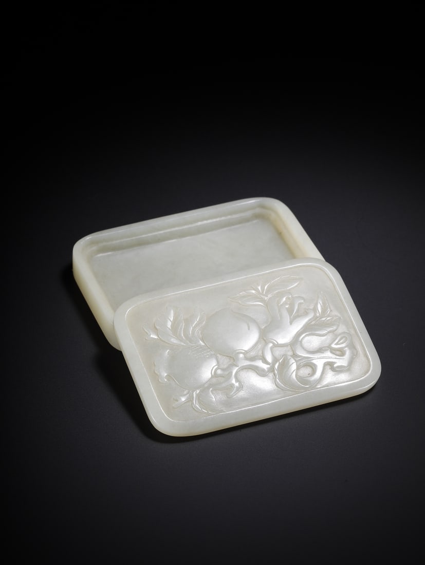 An Exquisite Hotan Jade Peach Pattern Box - 4