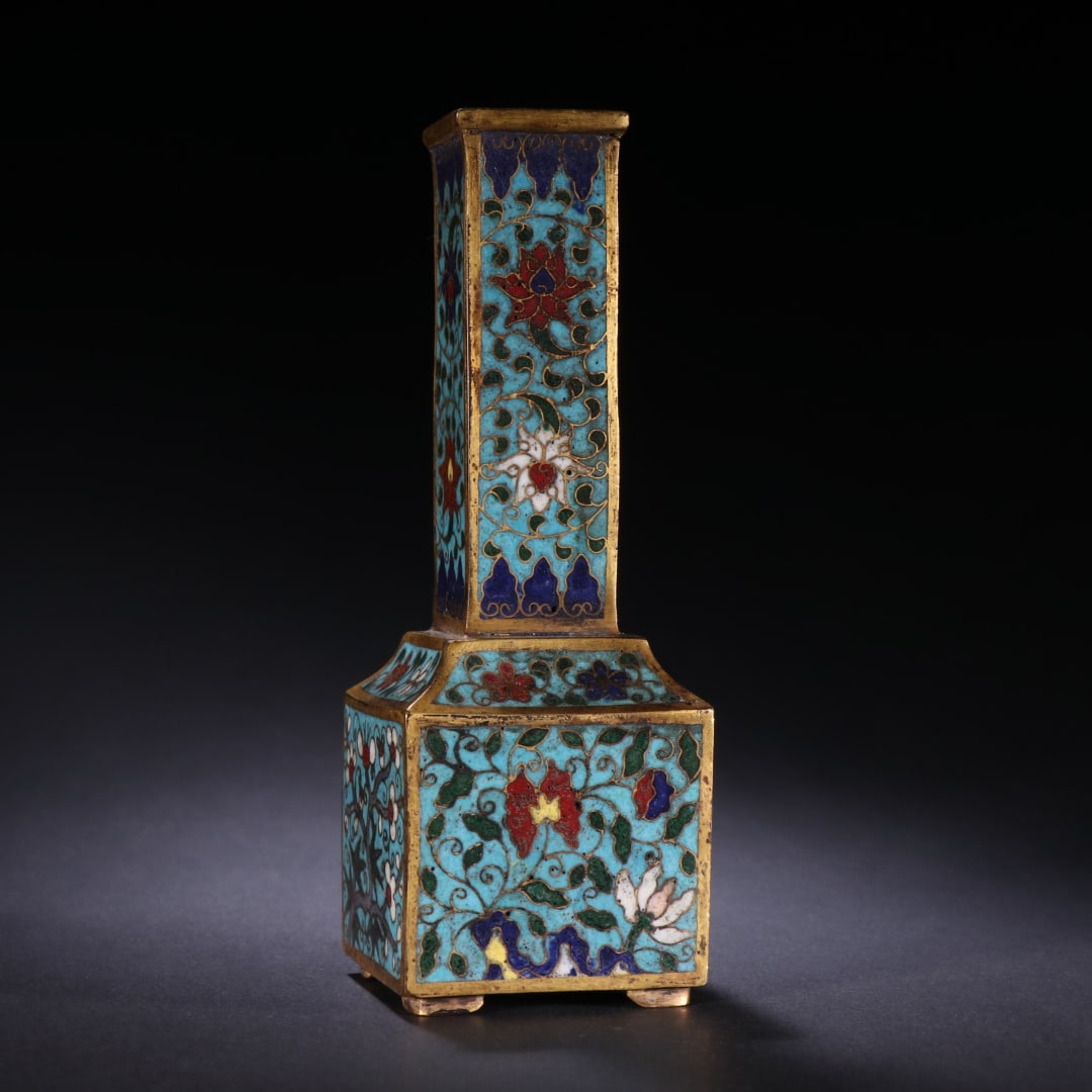 An Exquisite Cloisonne Twining Lotus Pattern Vase (1 of 9)