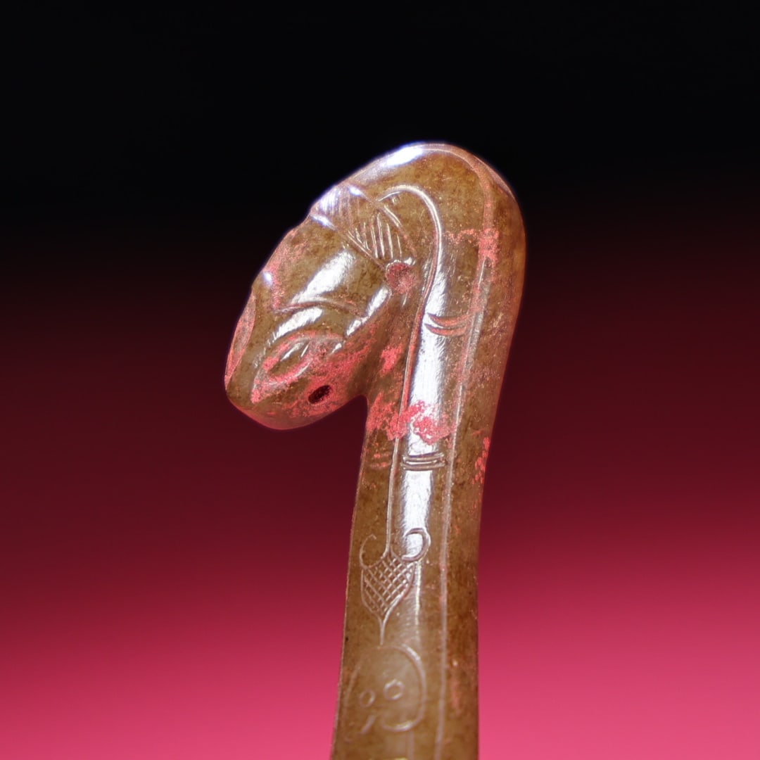 An Exquisite Hotan Jade Snake - 4