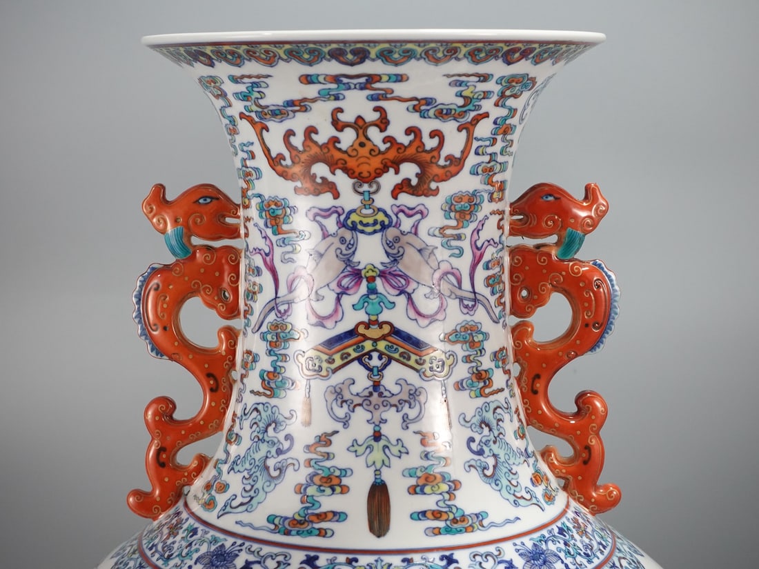 An Exquisite Doucai Figures Pattern Double-Ears Vase - 5