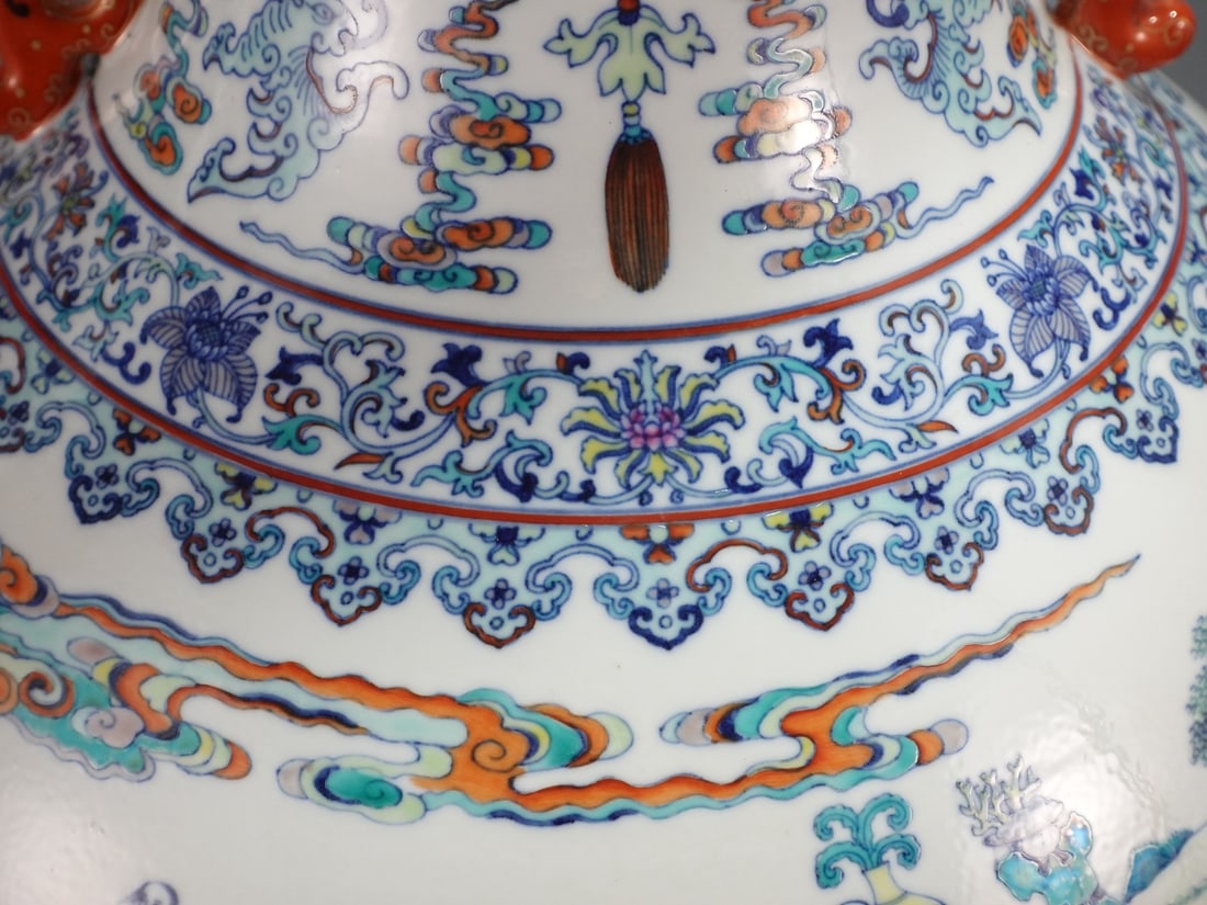 An Exquisite Doucai Figures Pattern Double-Ears Vase - 6