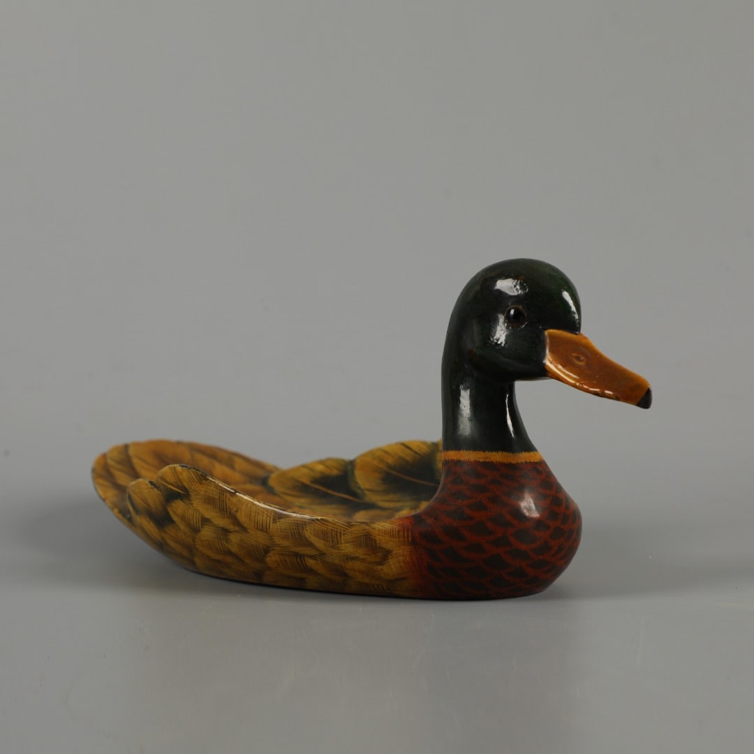 An Exquisite Lacquerware Duck Plate: An Exquisite Lacquerware Duck Plate,Qing Dynasty, China,Size:5.5inx14.6in 漆器鸭盘,中国清代