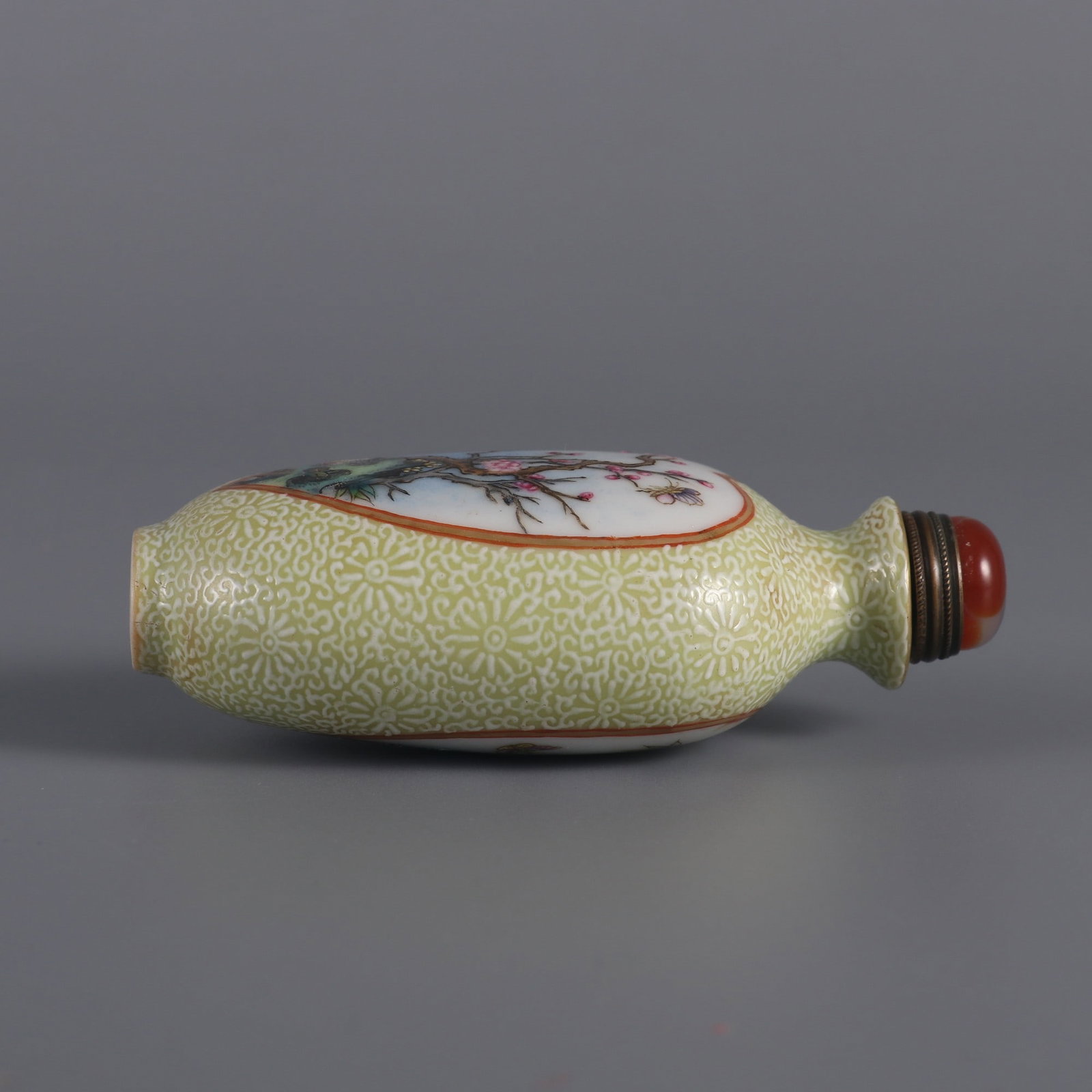 An Exquisite Enamel Bamboo Pattern Snuff Bottle - 6