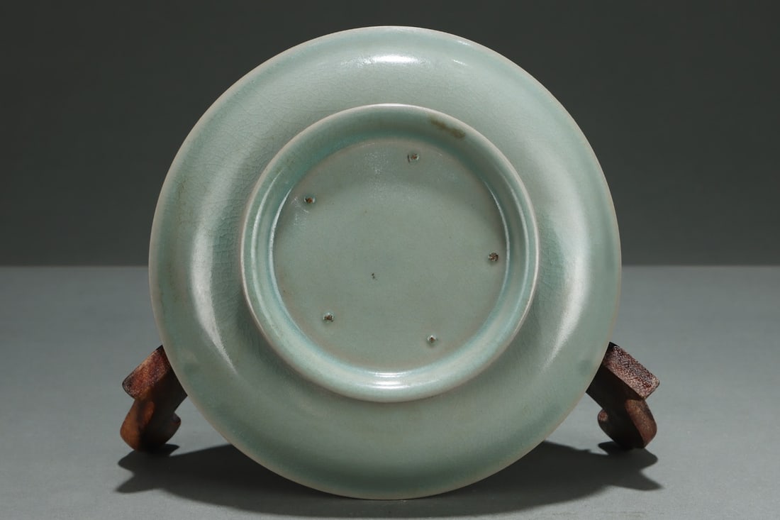 An Exquisite Ru yao Celadon Glazed Plate - 5