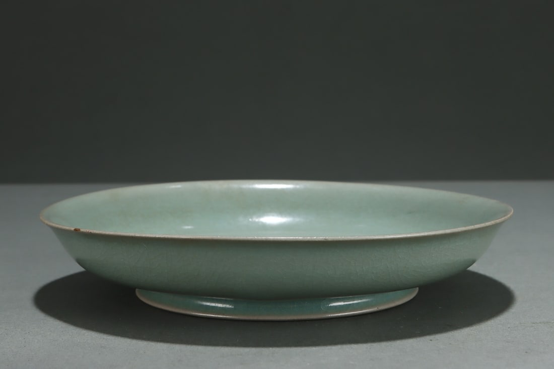 An Exquisite Ru yao Celadon Glazed Plate - 9