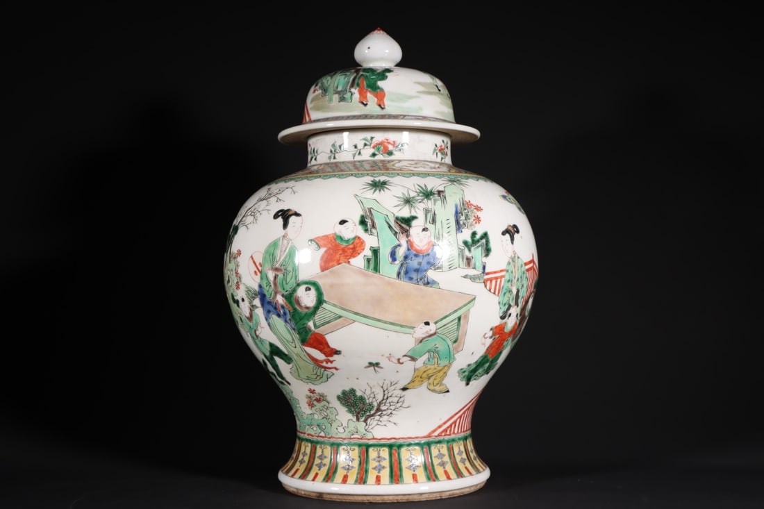An Exquisite Wucai Figures Pattern Jar - 7