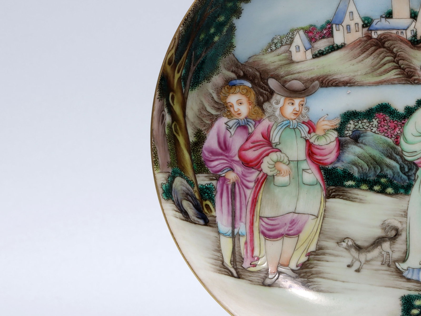 An Exquisite Ruby Red-Glazed Figures Pattern Plate - 3