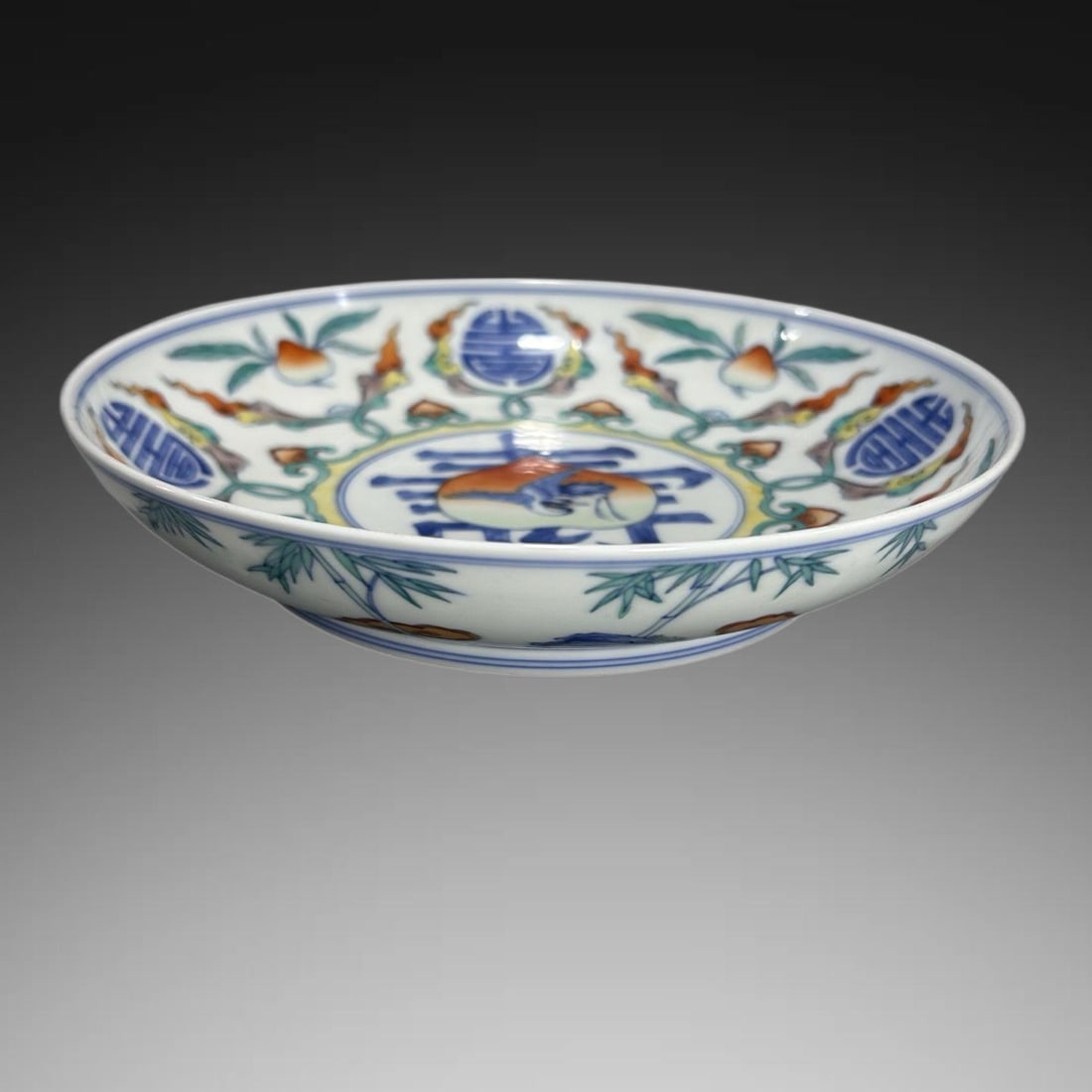 An Exquisite Doucai Peach Pattern Plate - 7
