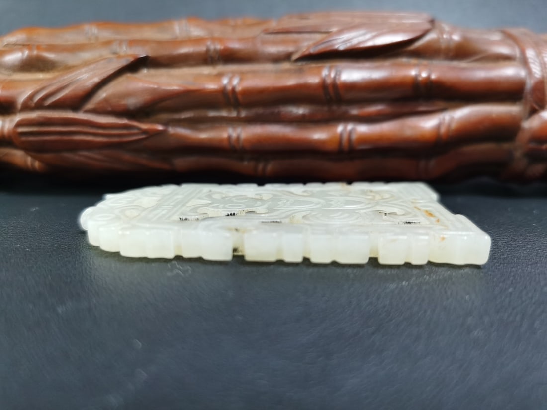An Exquisite Hotan Jade Figures Pattern Plaque - 3