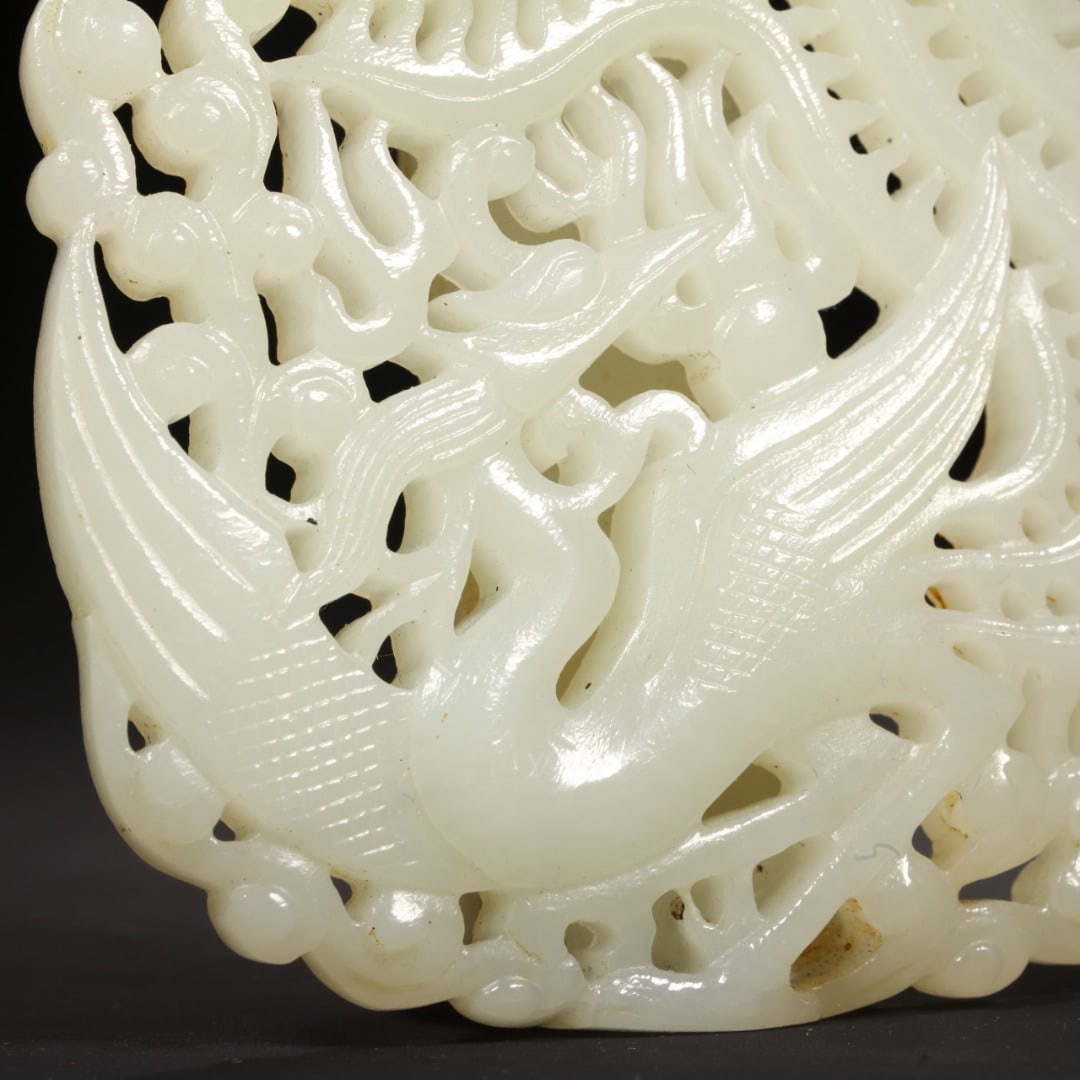 An Exquisite Hotan Jade Phoenix Pattern Hook - 2
