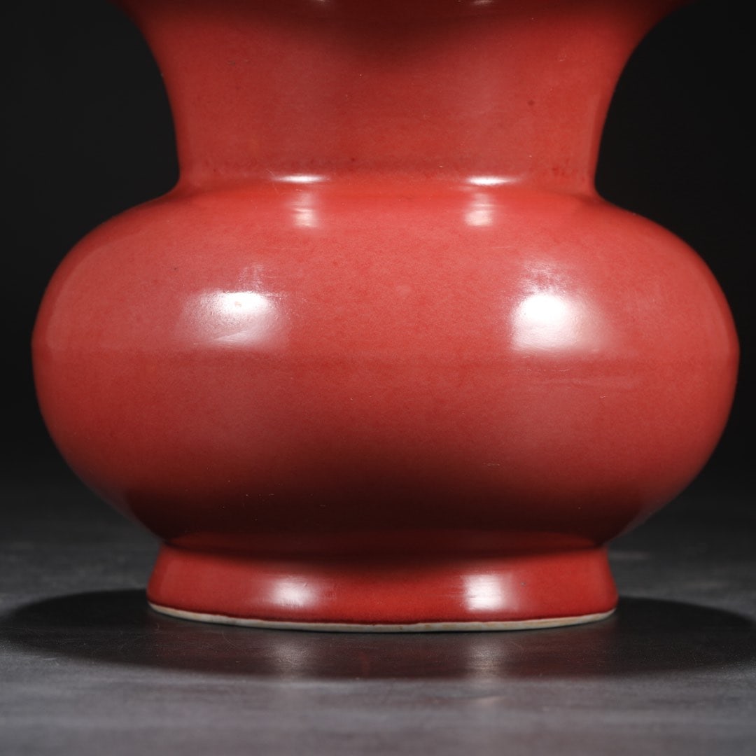 An Exquisite Ruby Red-Glazed Basin - 4
