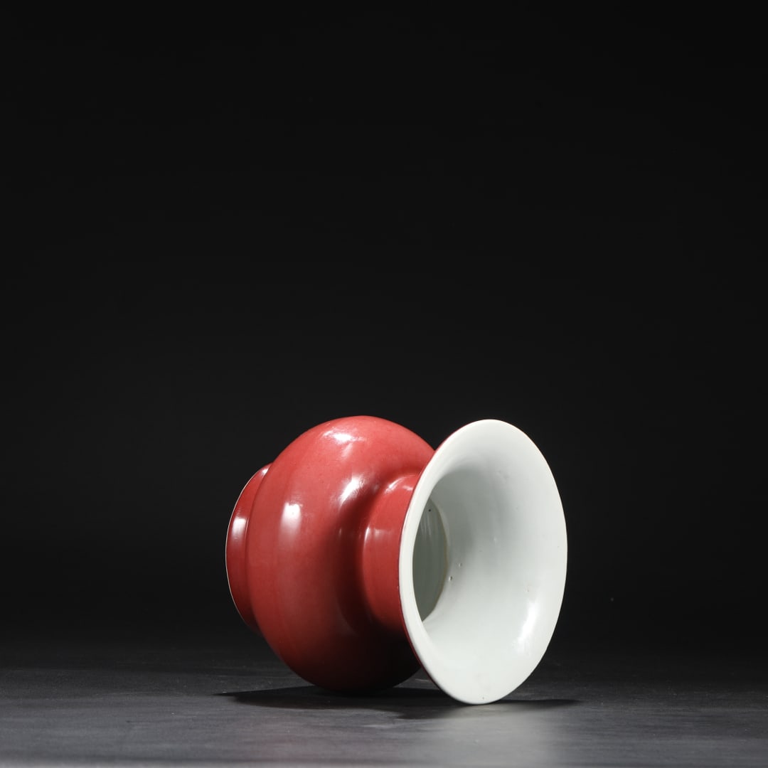 An Exquisite Ruby Red-Glazed Basin - 5