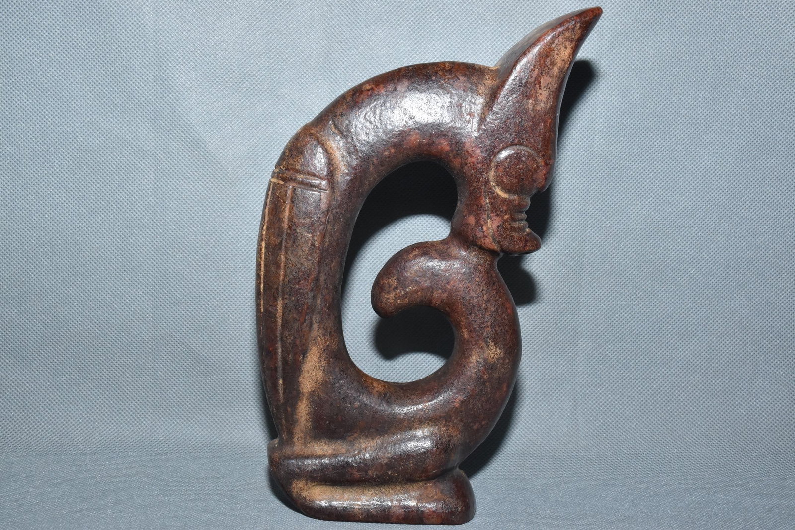 An Exquisite Hemo Jade Pig-Dragon Pendant: An Exquisite Hemo Jade Pig-Dragon Pendant,Hongshan
