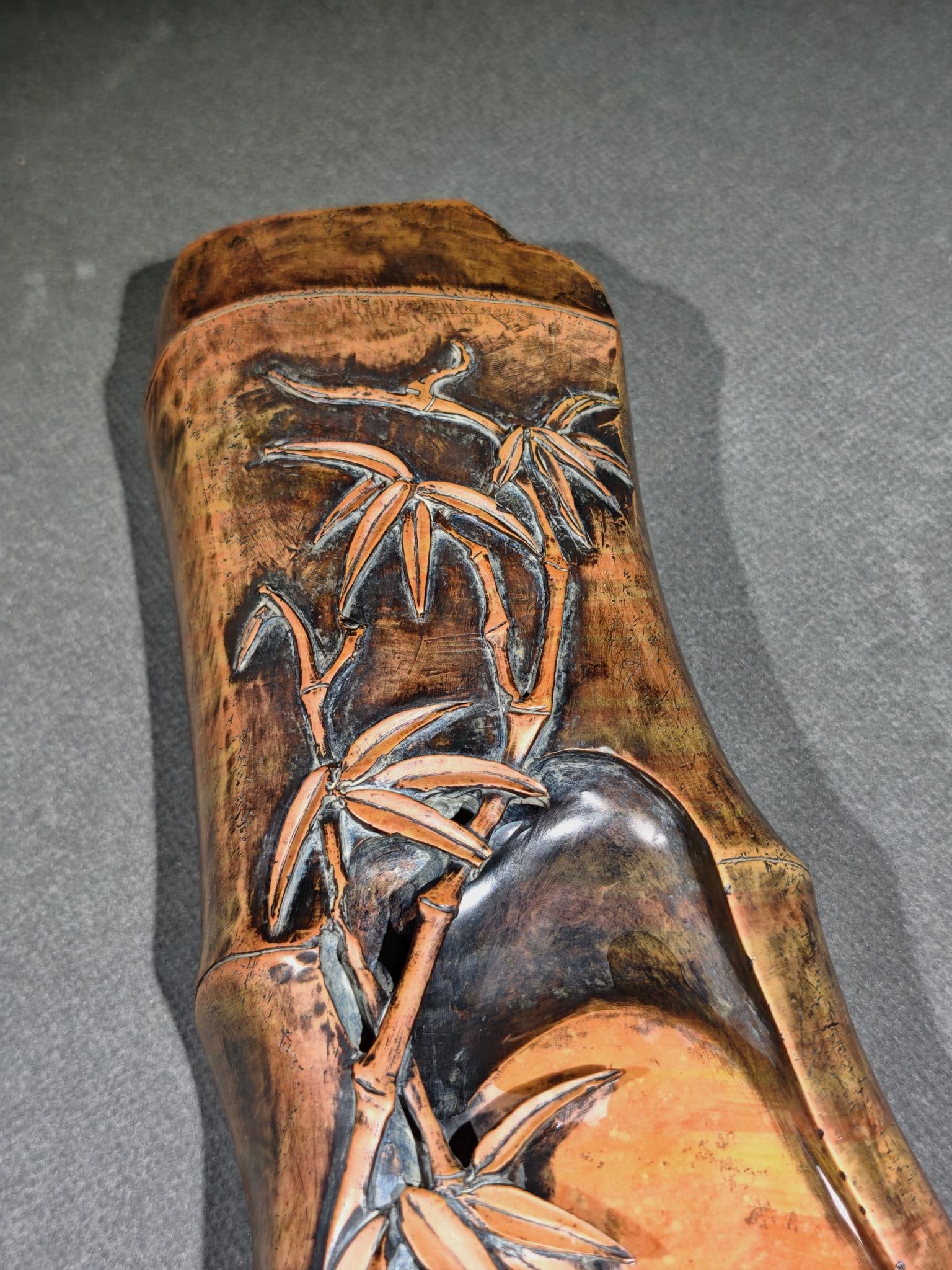 A Rare Bamboo Pattern Inkstone - 2