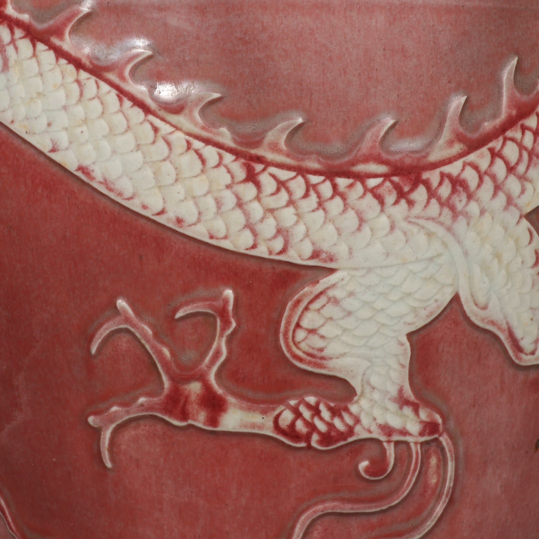 A Huge Underglaze-Red Dragon Pattern Vase - 5