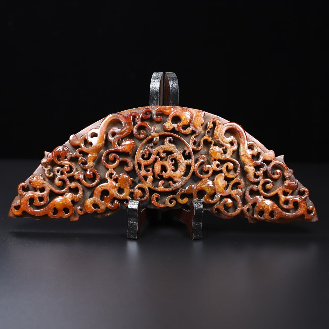 A Rare White Jade Dragon and Phoenix Pattern Pendant: A Rare White Jade Dragon and Phoenix Pattern Pendant,Qing