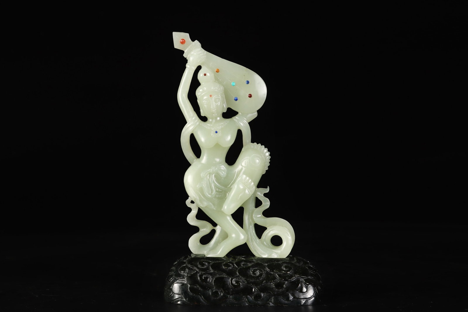 An Exquisite White Jade Woman Ornament: An Exquisite White Jade Woman Ornament,Qing