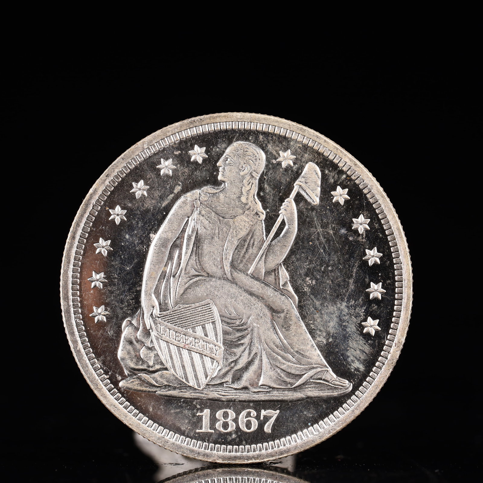 USA One Dollar 1867 Coin (1 of 2)