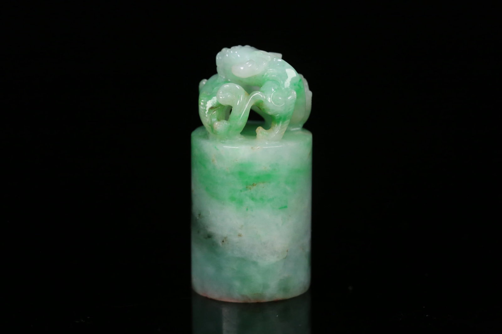 An Exquisite Jadeite Dragon Pattern Seal - 3
