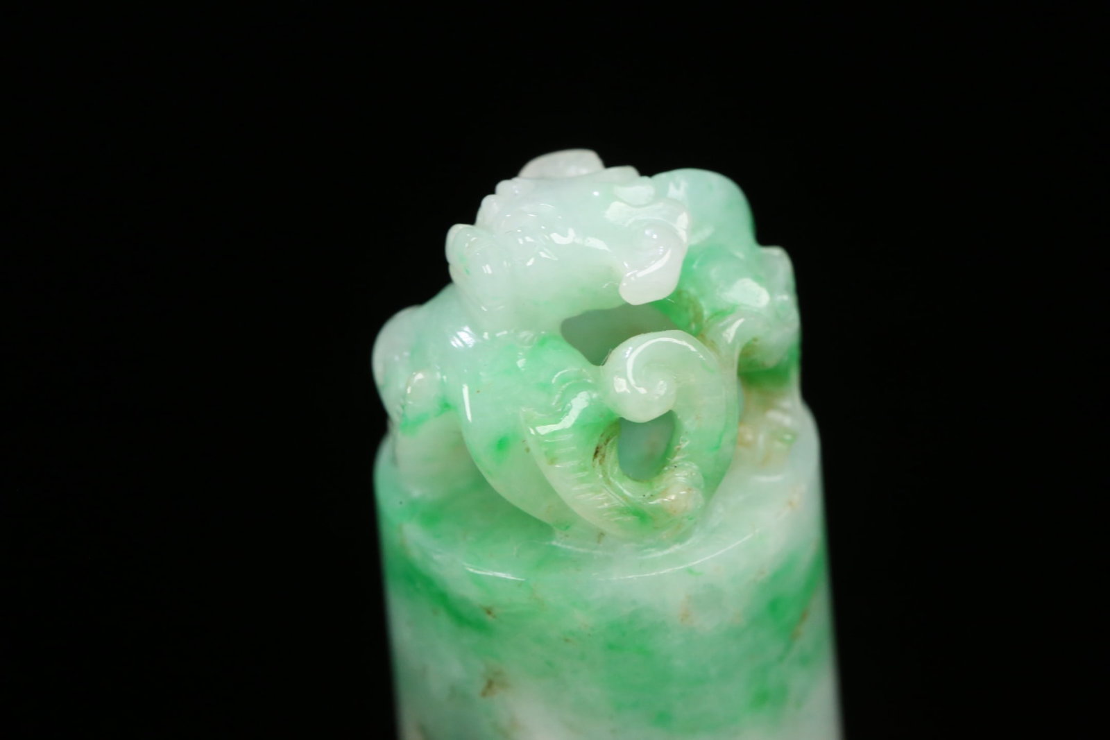 An Exquisite Jadeite Dragon Pattern Seal - 5