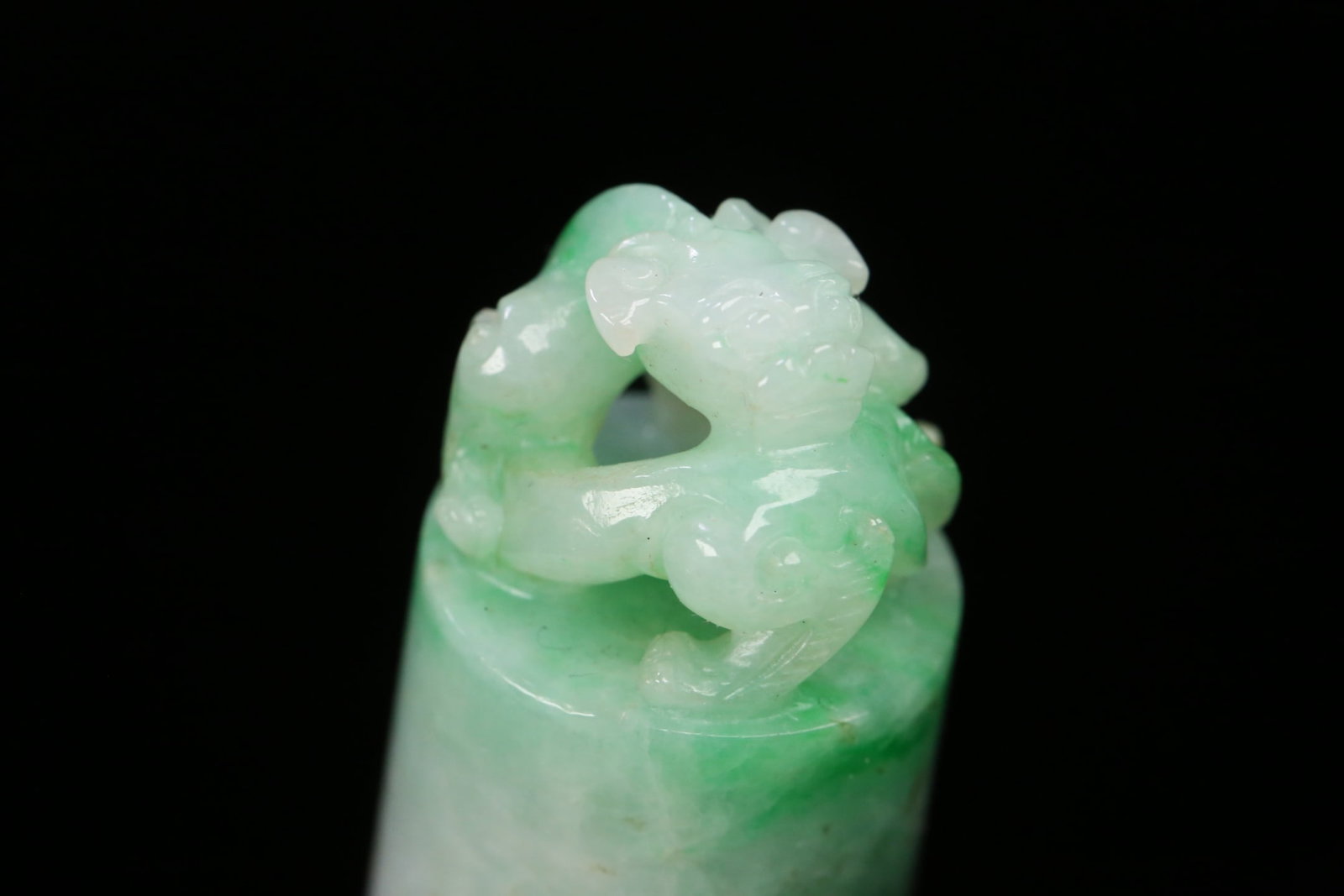 An Exquisite Jadeite Dragon Pattern Seal - 6