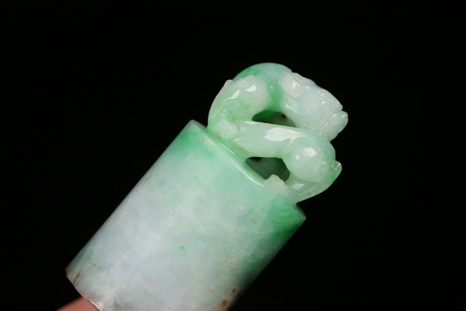 An Exquisite Jadeite Dragon Pattern Seal - 8
