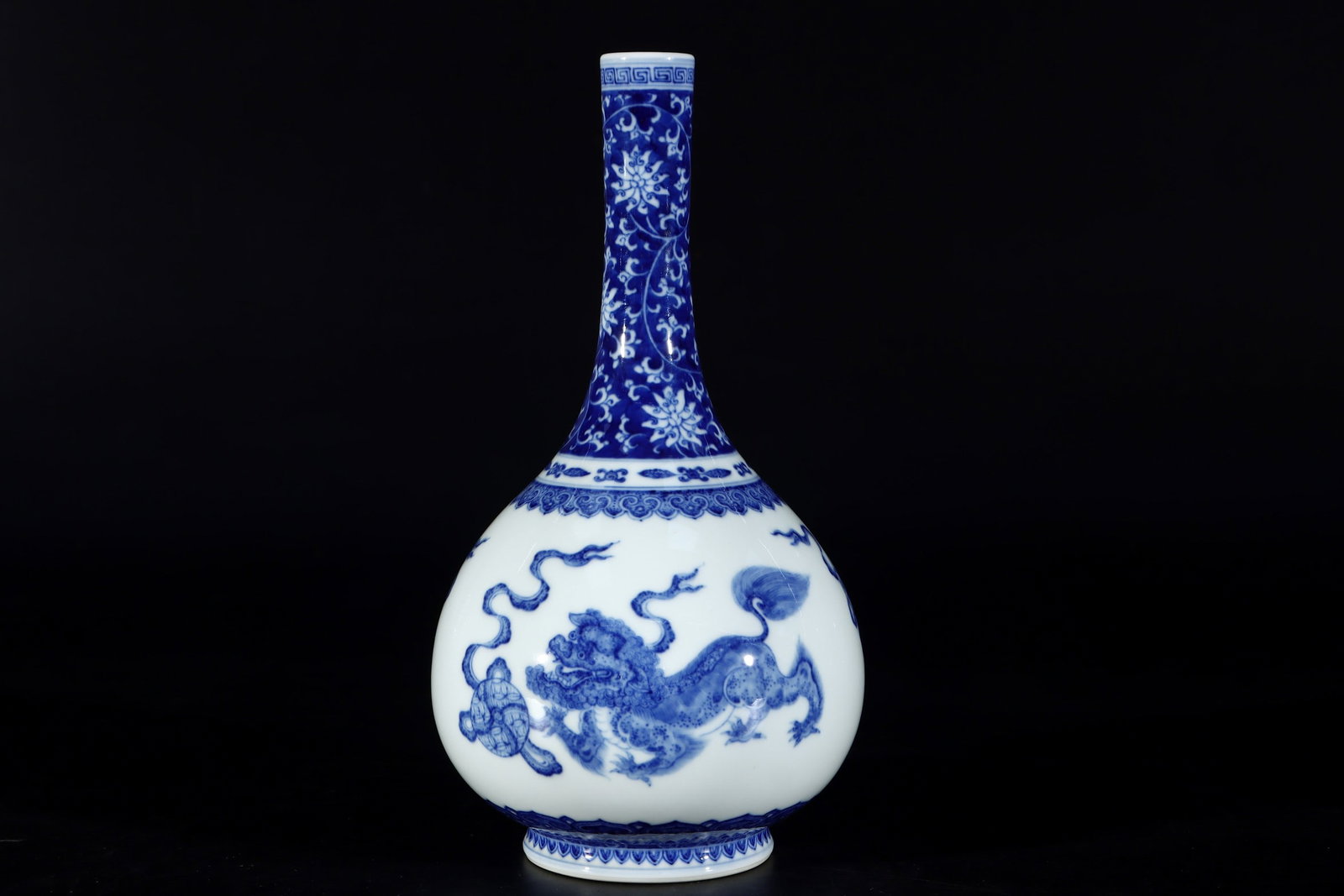 An Exquisite Blue and White Lotus and Lion Pattern Vase? (1 of 9)